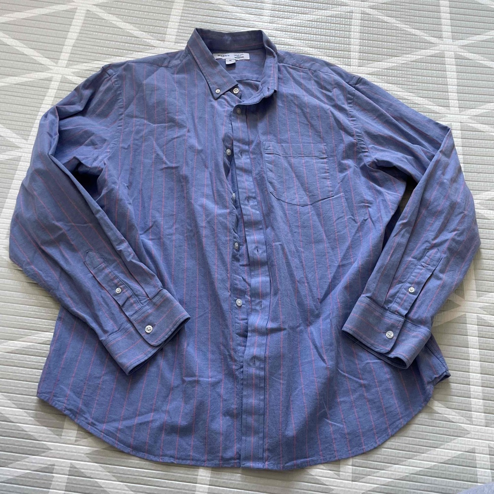 Old Navy Everyday Shirt Slim Fit Striped Pastel XXL